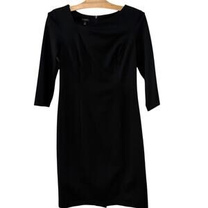 Talbots | Black Dress Knee Length 3/4 Sleeves Career Work Wear- Size 4